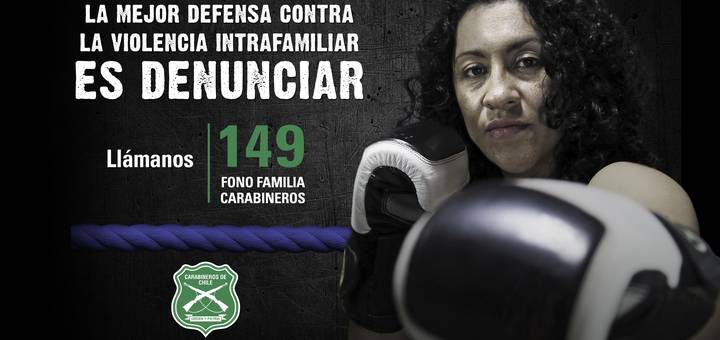 Campaña de Carabineros y "Crespita" Rodríguez llaman a denunciar la violencia intrafamiliar