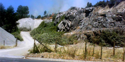 Laja - Incendio sector Cantera