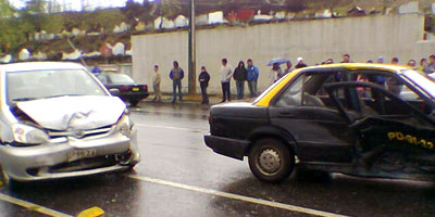 Laja, accidente vehicular