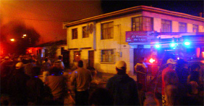 Laja, Incendio destruye vivienda en Pueblo Nuevo