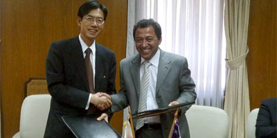 Laja, Convenio de cooperaci�n con Embajada de Jap�n