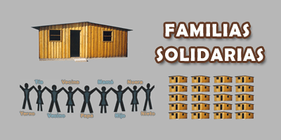 Instalación de mediaguas, invitación a familias solidarias