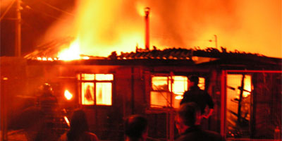 Laja, incendio en calle Pedro Lagos