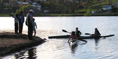 Lajino.cl - Canotaje lajino, entrenamientos en Laguna Señoraza de Laja