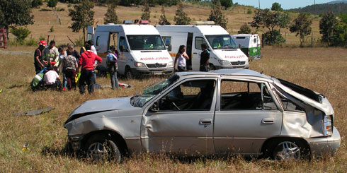 Lajino.cl - Laja, Accidente en Ruta Q34 deja a tres lesionados