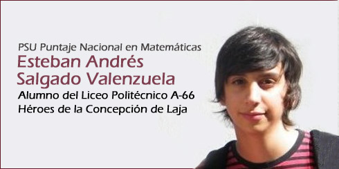 Lajino.cl - Alumno de Laja obtiene puntaje nacional en PSU matemáticas