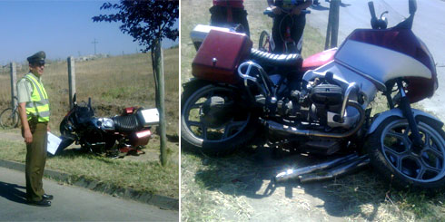 Lajino.cl - Accidente de motocicleta en calle Felix Eicher