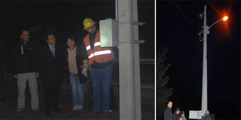 LAJINO.CL - es LAJA en Internet // GDF Suez iluminación en sector Puente Perales de Laja