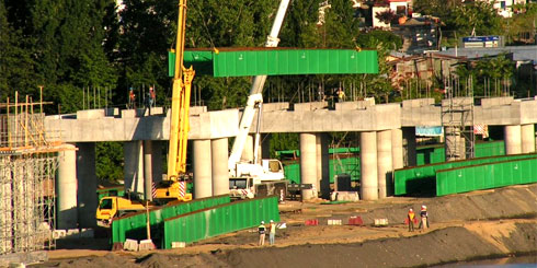 LAJINO.CL ES LAJA EN INTERNET //  Avanzan las obras de construcción del Puente Laja - San Rosendo