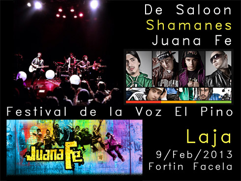 LAJINO.CL ES LAJA EN INTERNET // Festival de la Voz El Pino Laja 2013 / De Saloon / Shamanes / Juana Fe