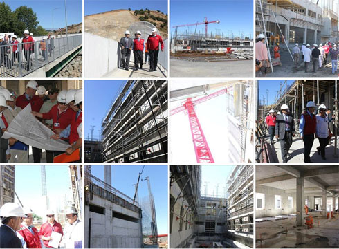 Autoridades inspeccionan obras de nuevo puente sobre el río Laja y trabajos en hospital lajino // LAJINO.CL ES LAJA EN INTERNET
