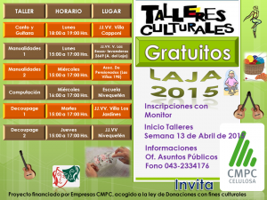 Talleres Culturales 2015 / CMPC Celulosa Planta Laja