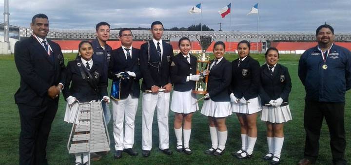 Importante galardón obtuvo Banda de Guerra de Liceo "Héroes de la Concepción" de Laja